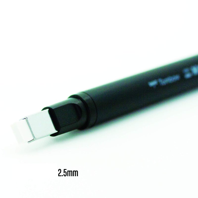 Tombow Holder Eraser, Mono Zero Square Shapre Black (EH-KUS11) - Image 3